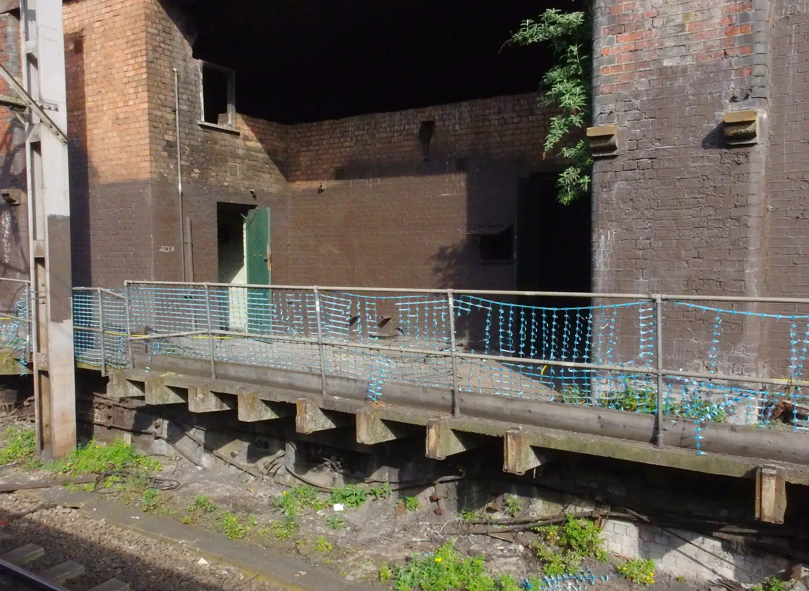 Open doors into the mystery buildings, from A Trainey Sort of Week, Liverpool Street, City of London - 3rd April 2014