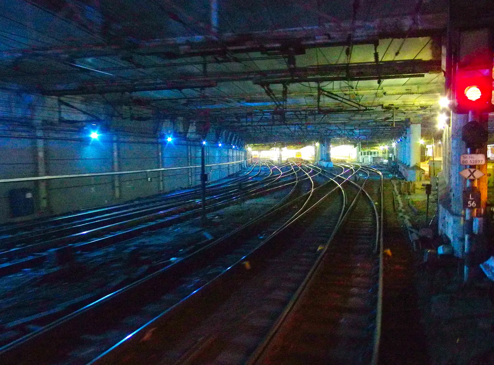 Shiny spaghetti rails into Liverpool Street, from A Trainey Sort of Week, Liverpool Street, City of London - 3rd April 2014