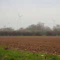 The four wind turbines lost in the pollution haze, A Trainey Sort of Week, Liverpool Street, City of London - 3rd April 2014