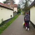 Isobel pushes Gabes up the hill to the car park, The BSCC at The Black Horse, and an April Miscellany, Thorndon, Diss and Eye, Suffolk - 10th April 2014