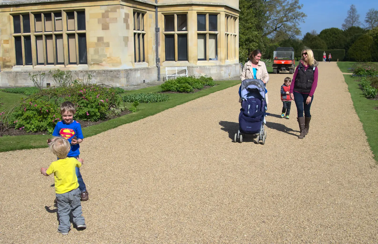 Isobel and Janet chat, from A Trip to Audley End House, Saffron Walden, Essex - 16th April 2014