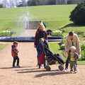 Janet, Isobel and the boys mill around, A Trip to Audley End House, Saffron Walden, Essex - 16th April 2014