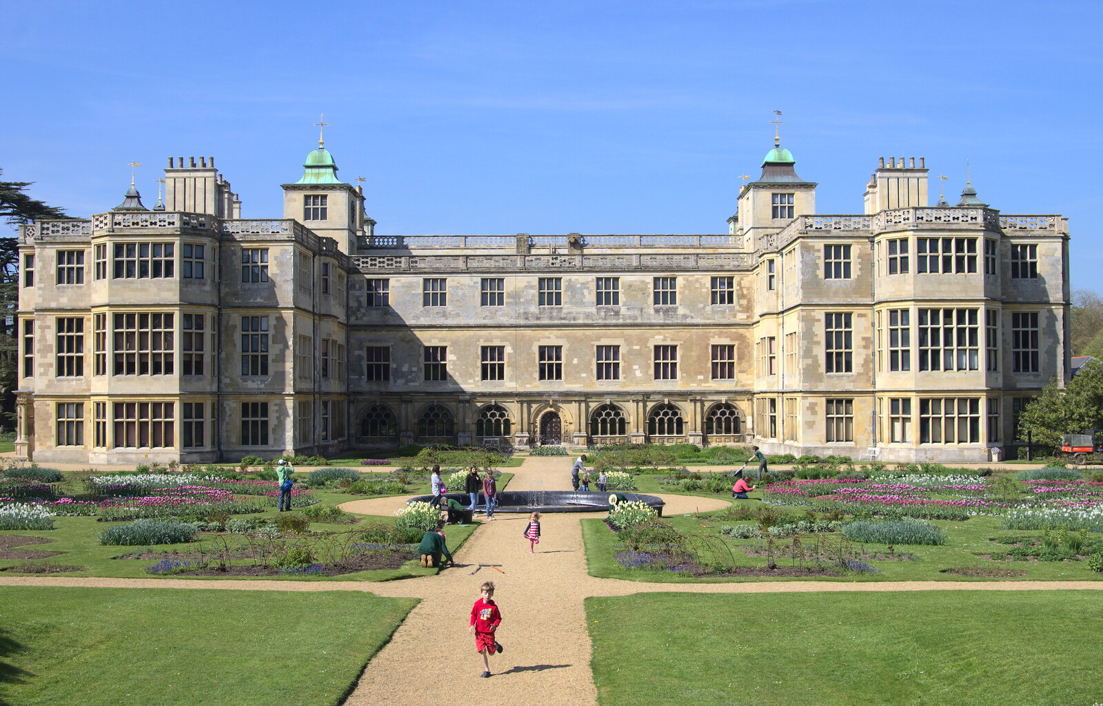 The impressive aspect of Audley End House from A Trip to Audley End House, Saffron Walden, Essex - 16th April 2014