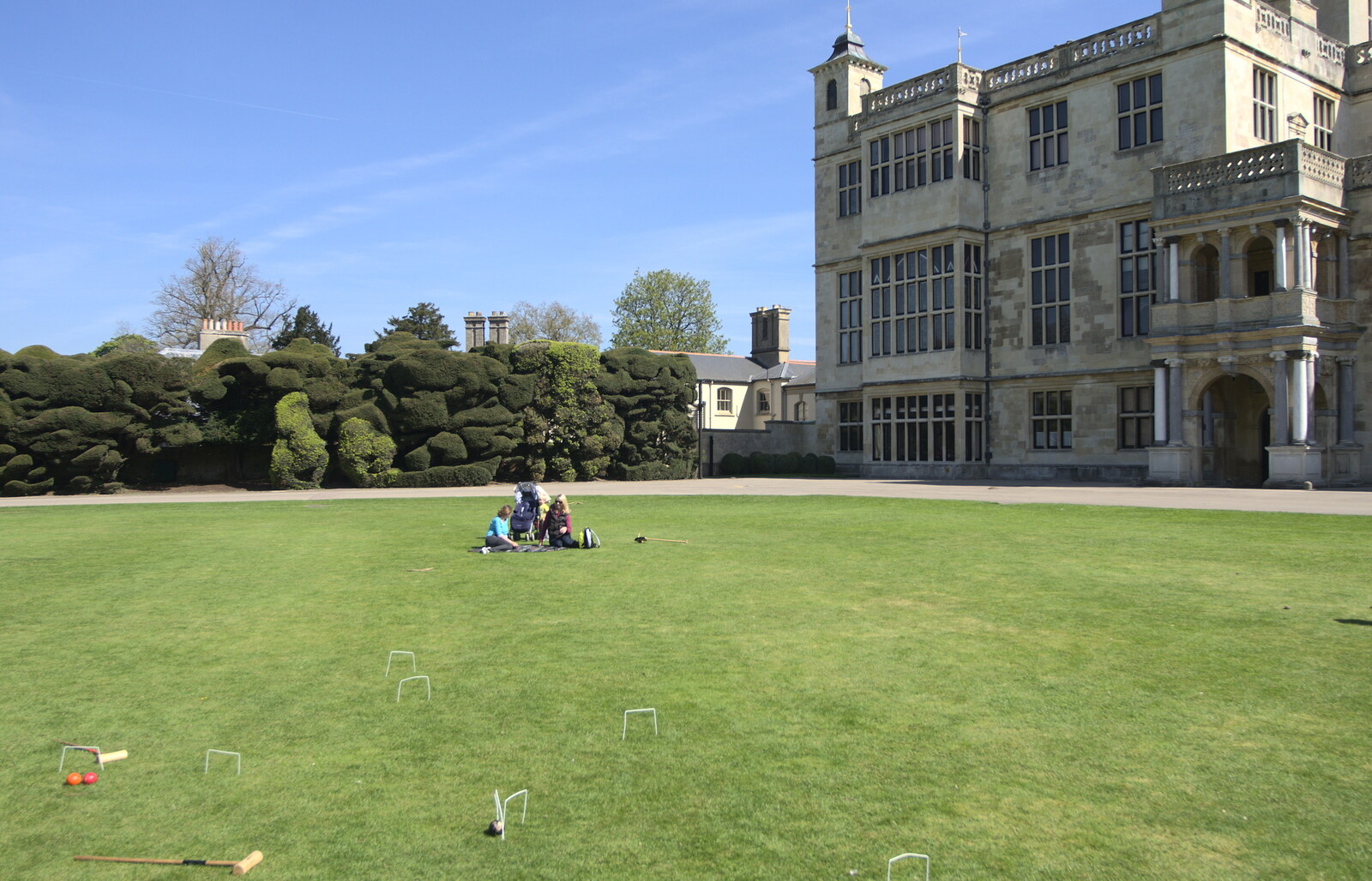 Croquet on the lawn from A Trip to Audley End House, Saffron Walden, Essex - 16th April 2014