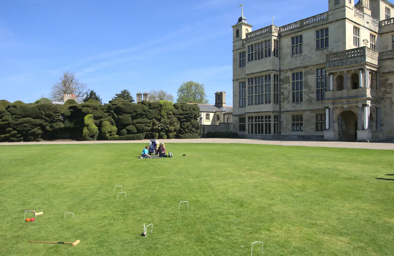 Croquet on the lawn, from A Trip to Audley End House, Saffron Walden, Essex - 16th April 2014