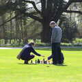 Chess on the lawn, A Trip to Audley End House, Saffron Walden, Essex - 16th April 2014