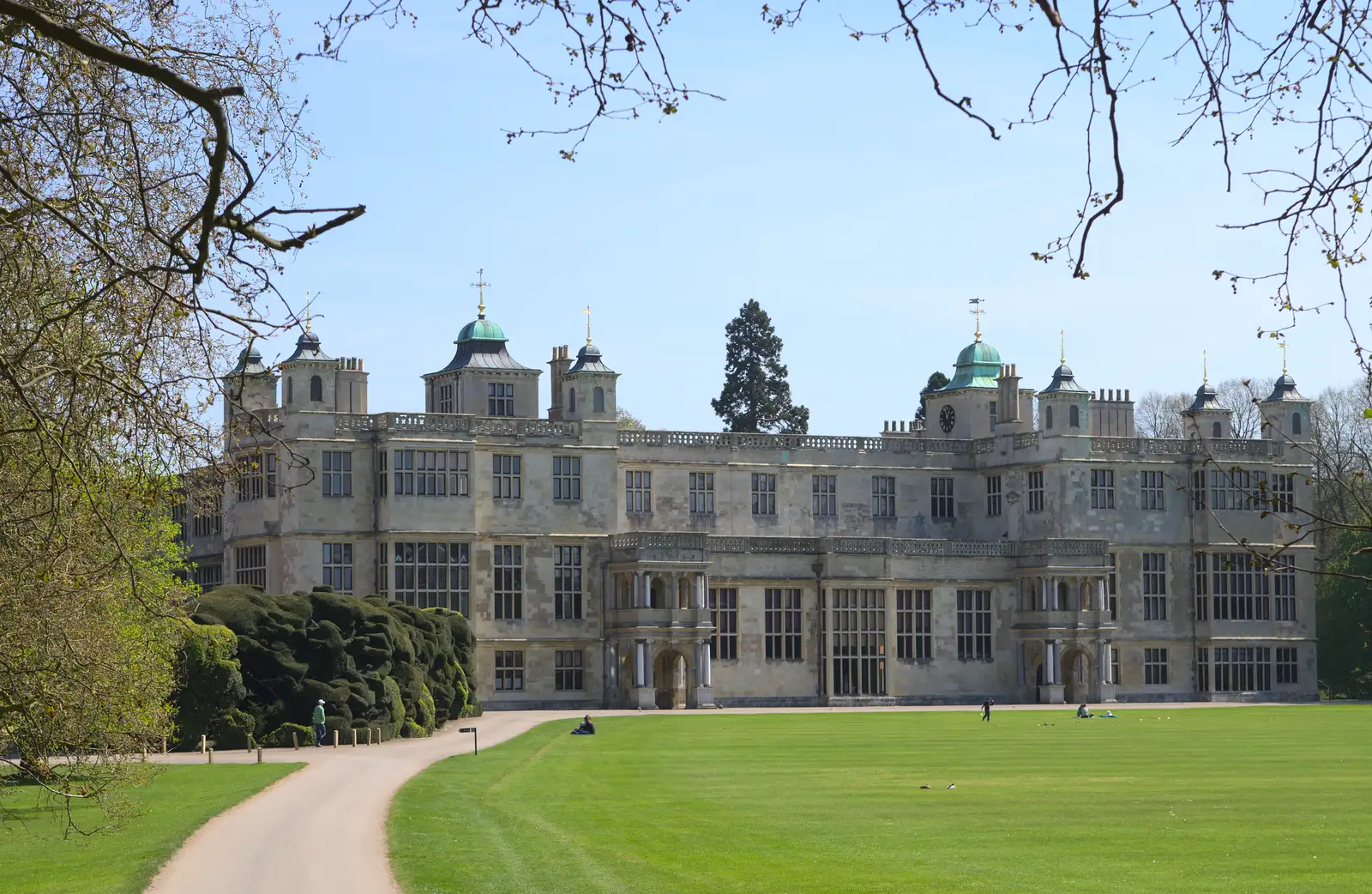 The front of Audley End, from A Trip to Audley End House, Saffron Walden, Essex - 16th April 2014