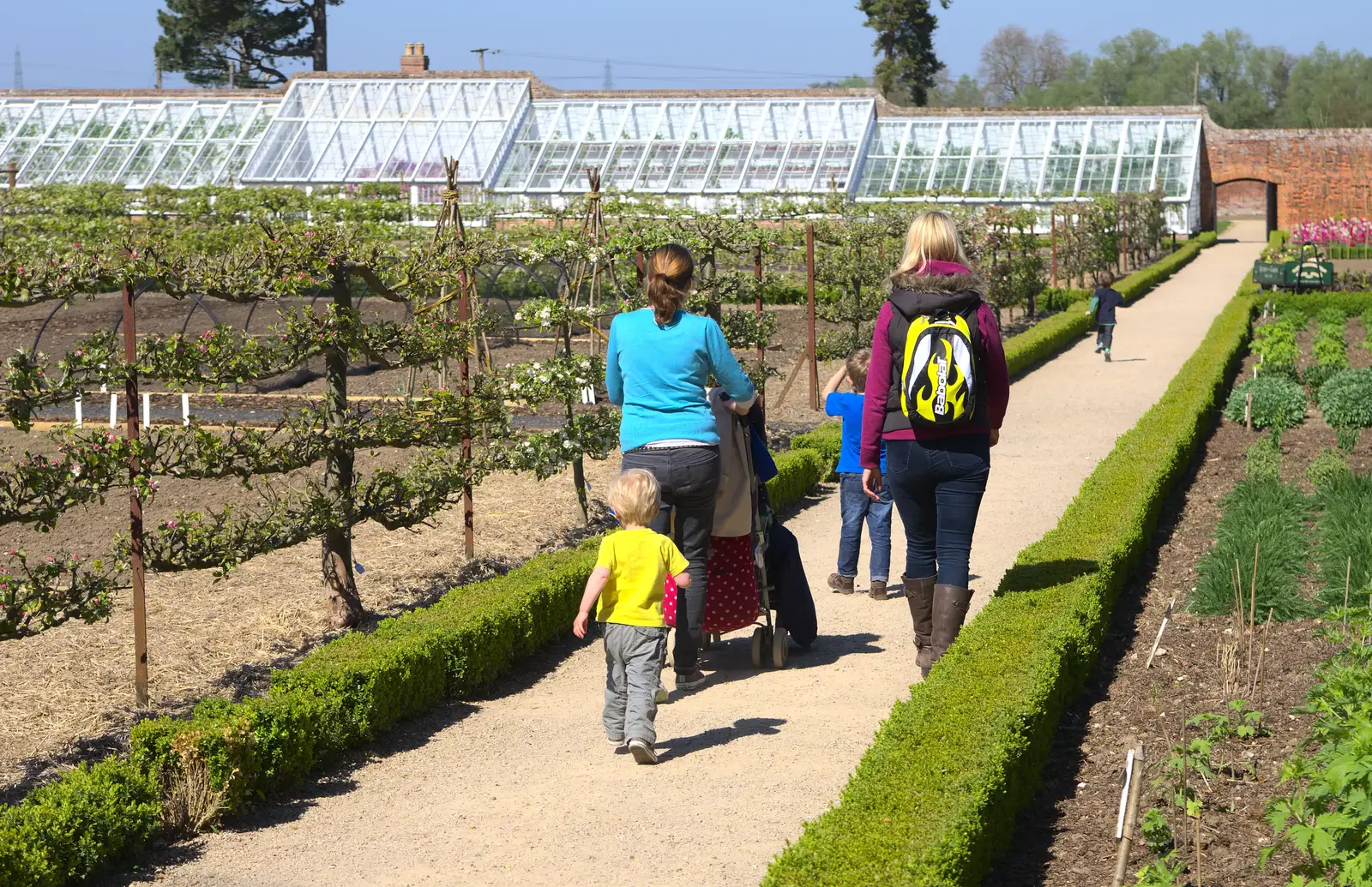 Roaming around the extensive kitchen gardens, from A Trip to Audley End House, Saffron Walden, Essex - 16th April 2014