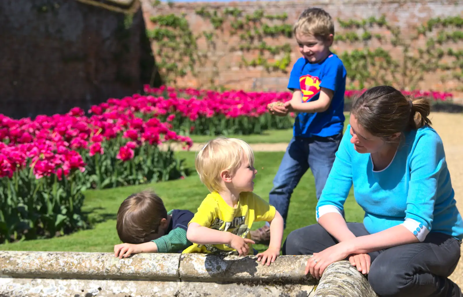 Messing around in the walled garden, from A Trip to Audley End House, Saffron Walden, Essex - 16th April 2014