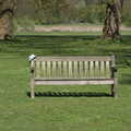 There's a lost hat perched on a bench, A Trip to Audley End House, Saffron Walden, Essex - 16th April 2014