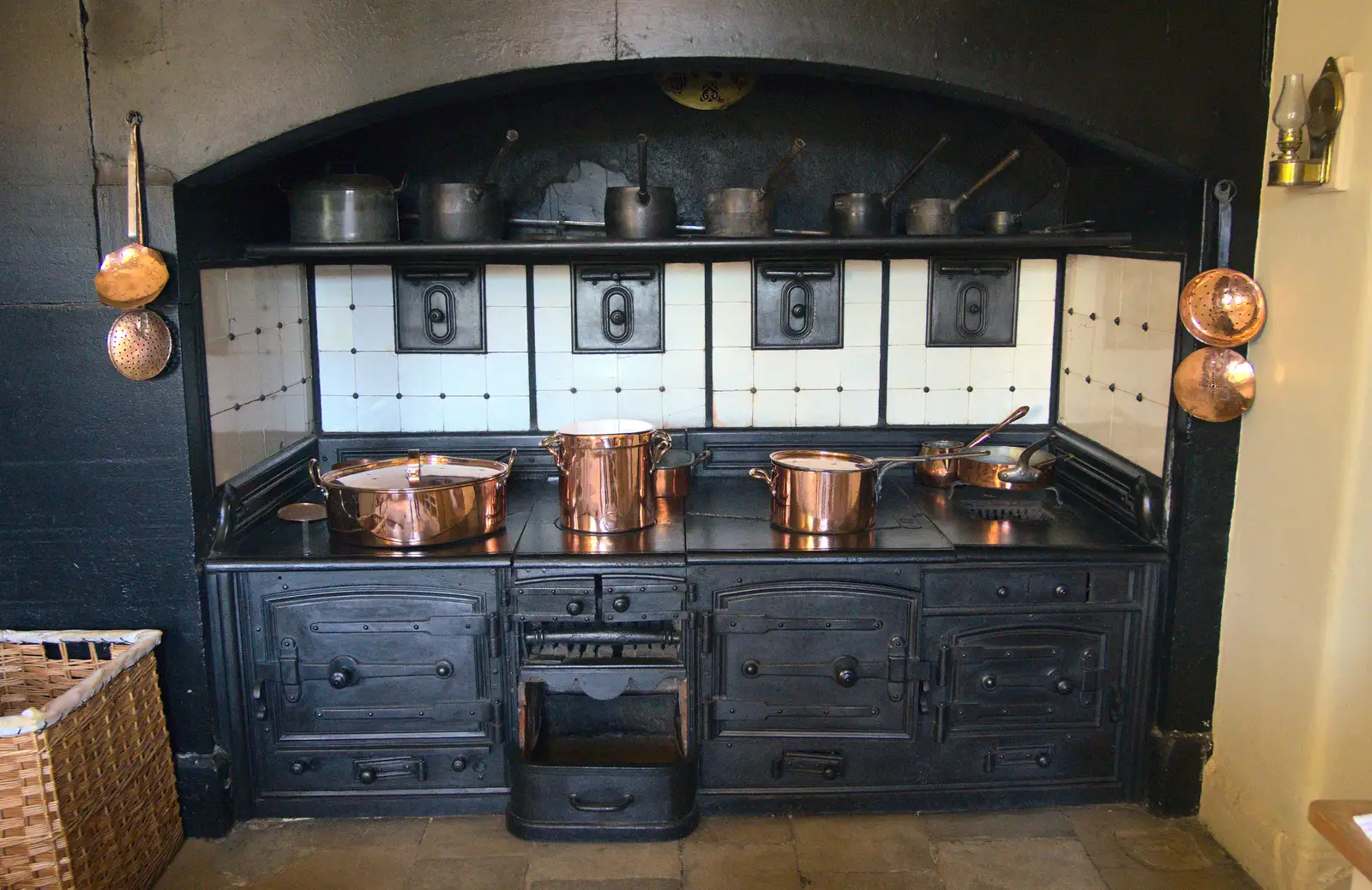 An impressive range cooker, from A Trip to Audley End House, Saffron Walden, Essex - 16th April 2014