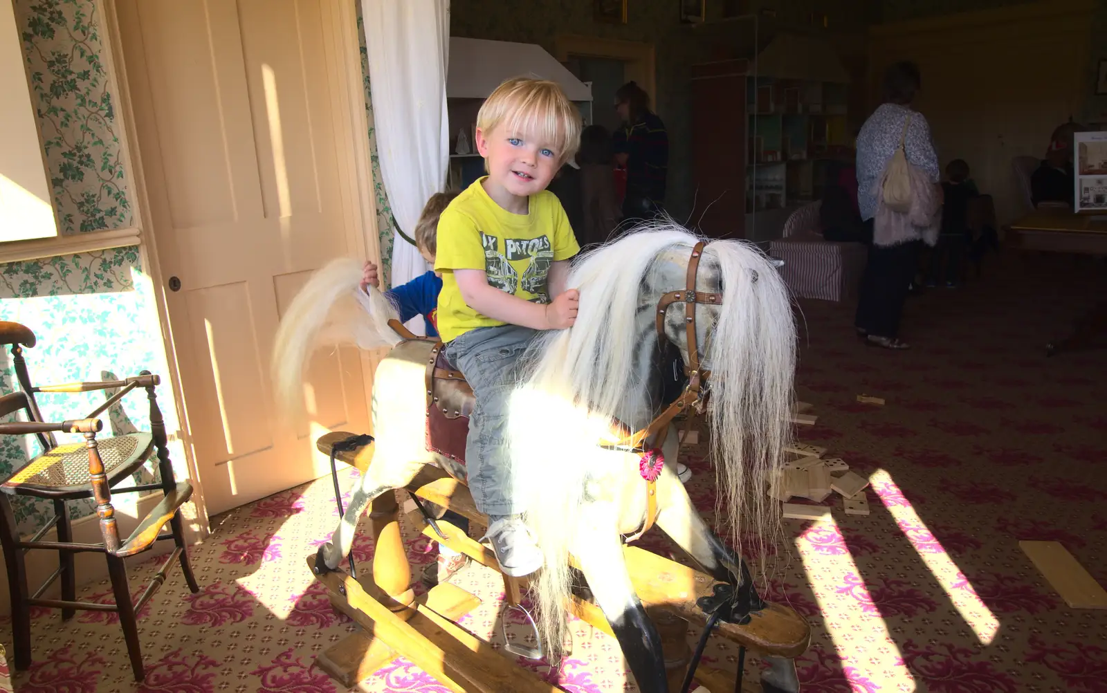 Harry has a go too, from A Trip to Audley End House, Saffron Walden, Essex - 16th April 2014