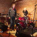 Max and Henry on stage, The BBs Play Haughley Park Barn, Haughley, Suffolk - 26th April 2014