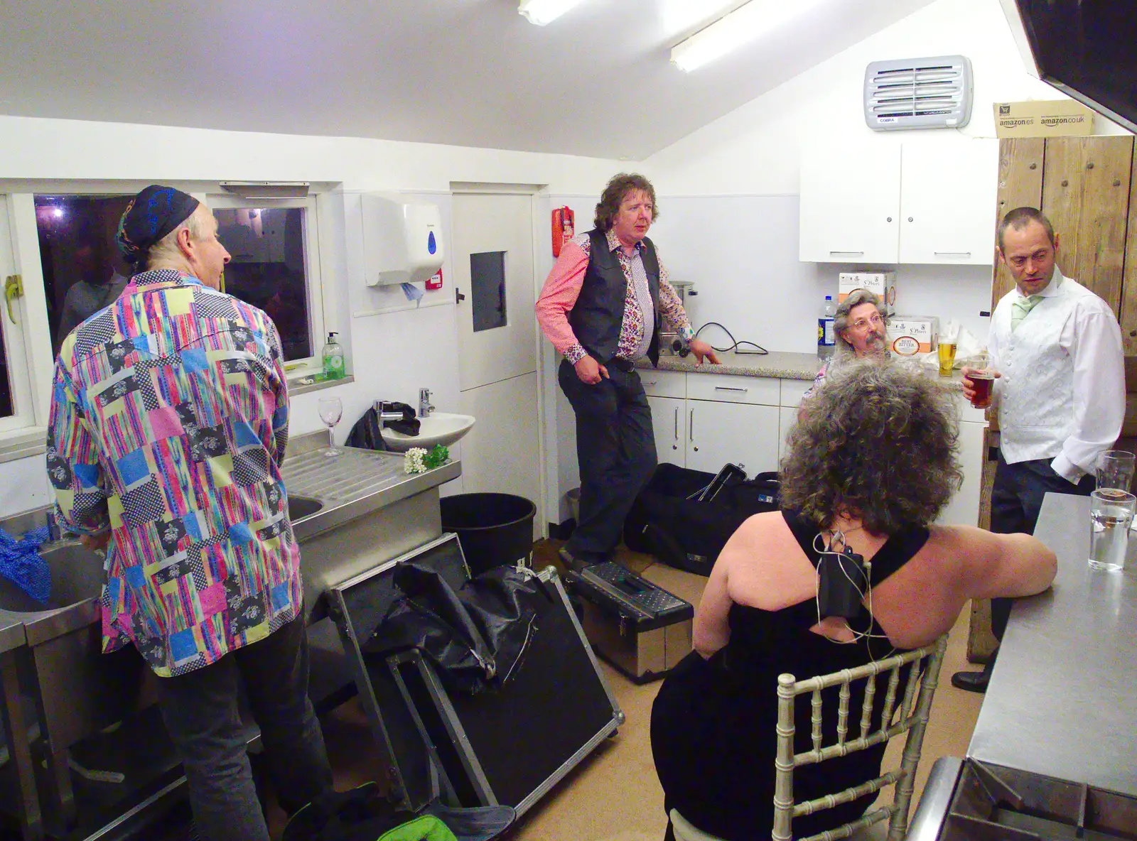 The wedding booker comes in to check up, from The BBs Play Haughley Park Barn, Haughley, Suffolk - 26th April 2014