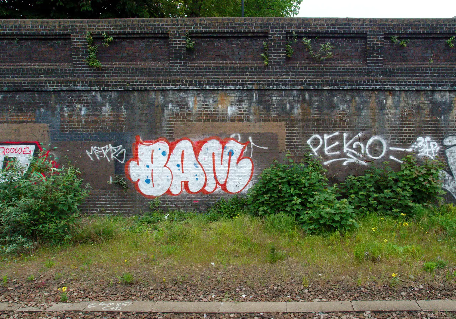 A big 'Bam' tag, from Brantham Dereliction, and a SwiftKey Photoshoot, Suffolk and Southwark - 29th April 2014