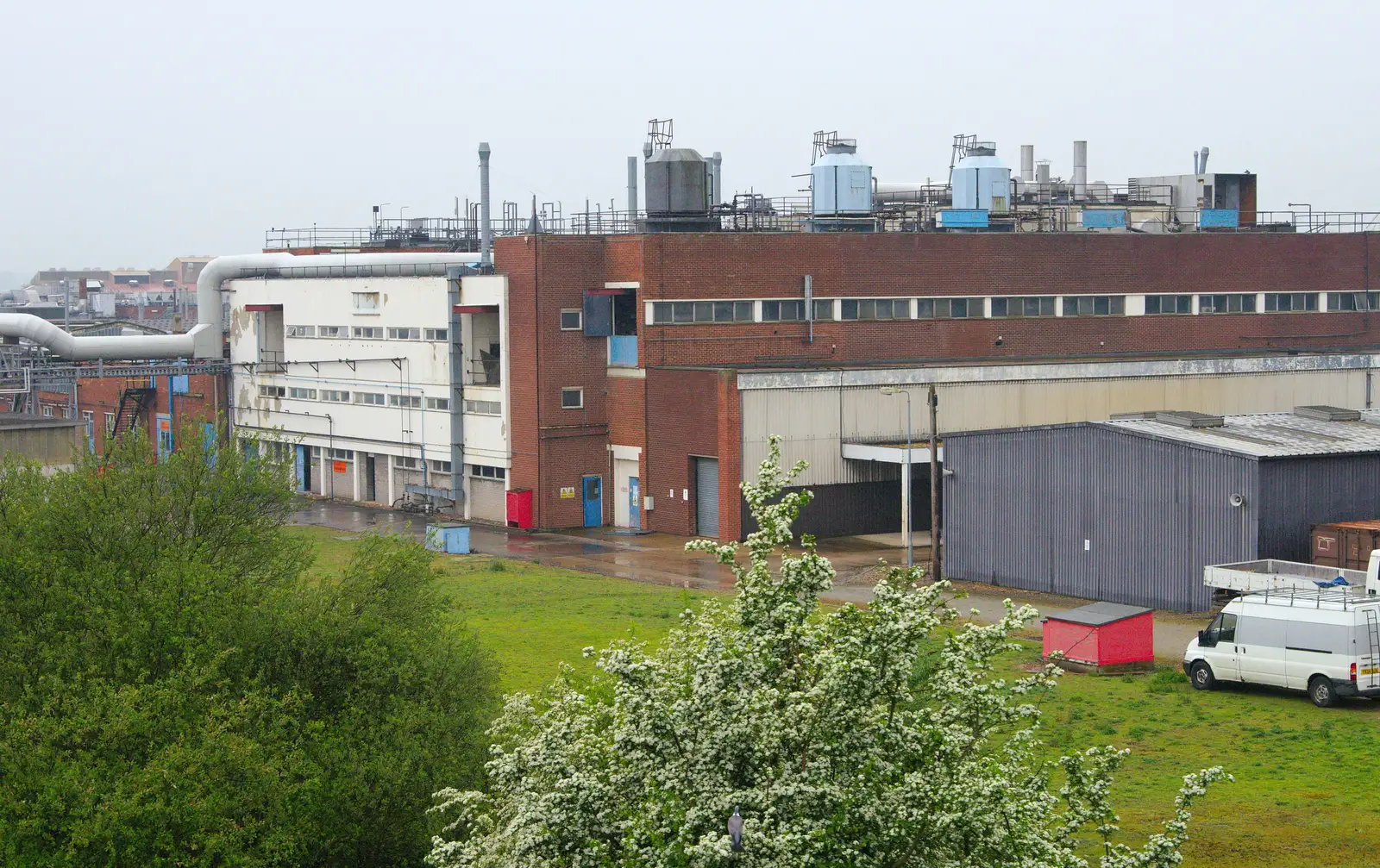 Factory buildings at Brantham, from Brantham Dereliction, and a SwiftKey Photoshoot, Suffolk and Southwark - 29th April 2014