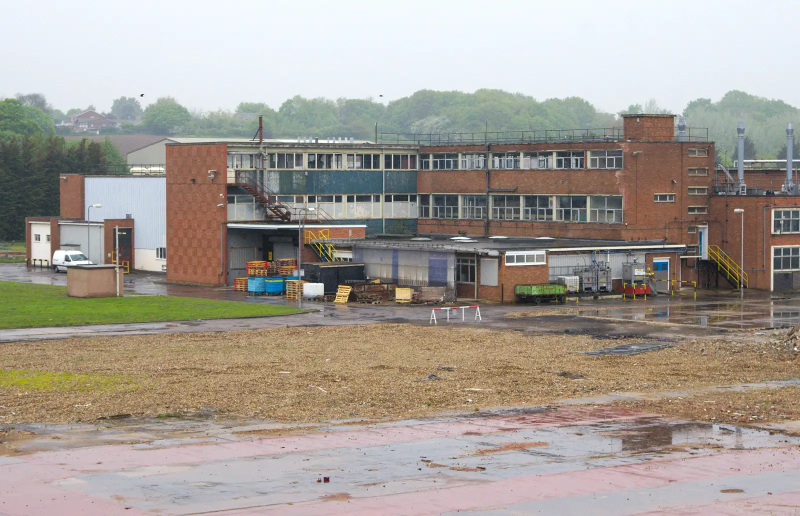 Brantham factory site in the rain, from Brantham Dereliction, and a SwiftKey Photoshoot, Suffolk and Southwark - 29th April 2014