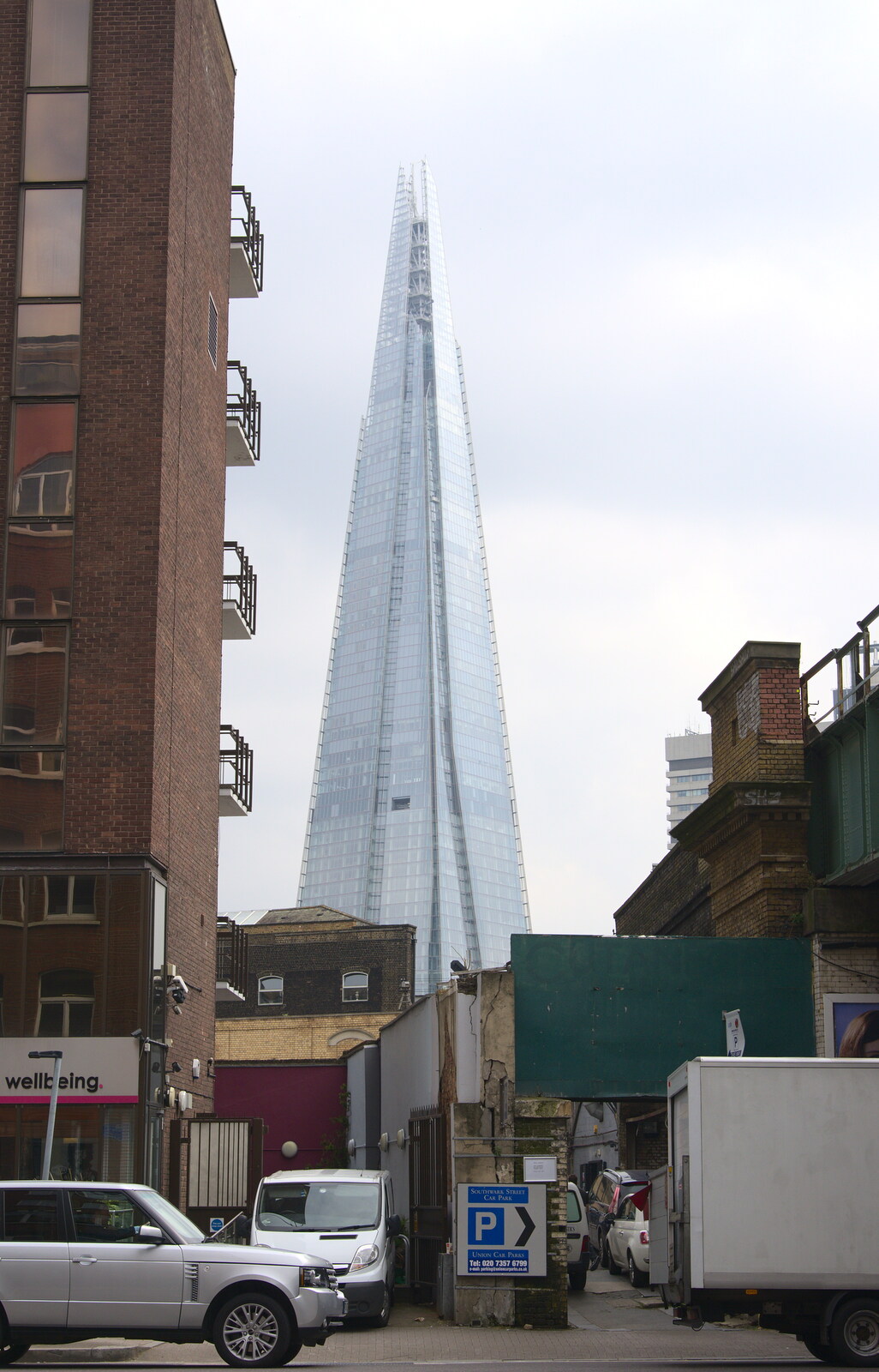 The Shard from Brantham Dereliction, and a SwiftKey Photoshoot, Suffolk and Southwark - 29th April 2014