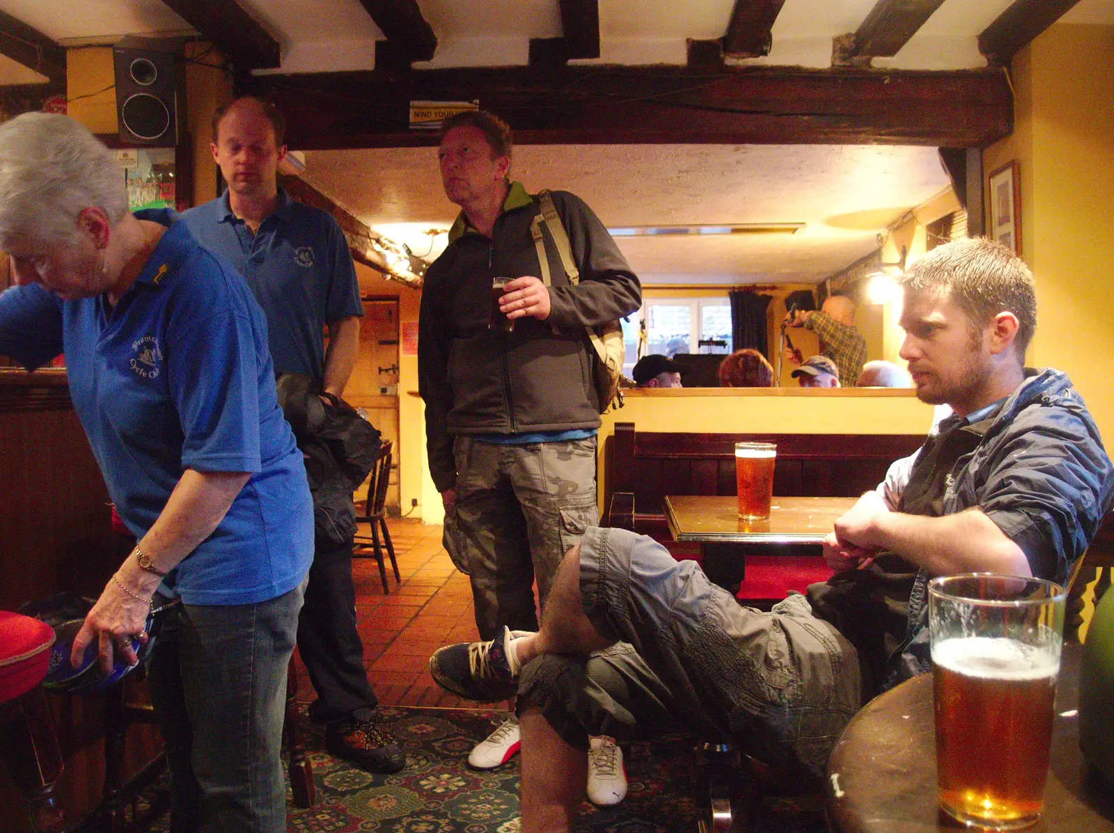 Beer at the Burston Crown, from The BSCC at the Burston Crown, and the Oaksmere Re-opens, Brome, Suffolk - 1st May 2014