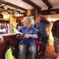 Spammy at the bar in the Burston Crown, The BSCC at the Burston Crown, and the Oaksmere Re-opens, Brome, Suffolk - 1st May 2014
