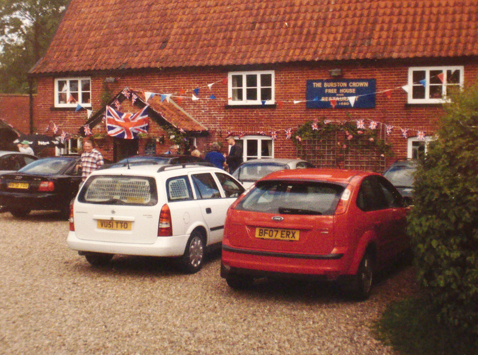 There's a photo on the bog wall with Jo's old car from The BSCC at the Burston Crown, and the Oaksmere Re-opens, Brome, Suffolk - 1st May 2014