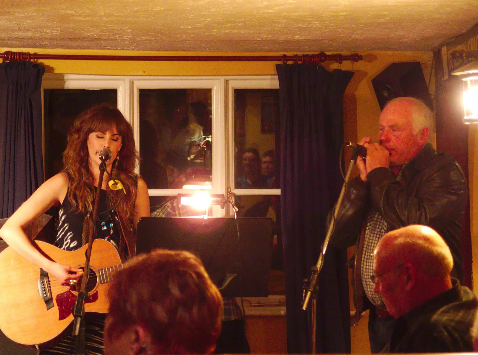 Open-mic action, from The BSCC at the Burston Crown, and the Oaksmere Re-opens, Brome, Suffolk - 1st May 2014