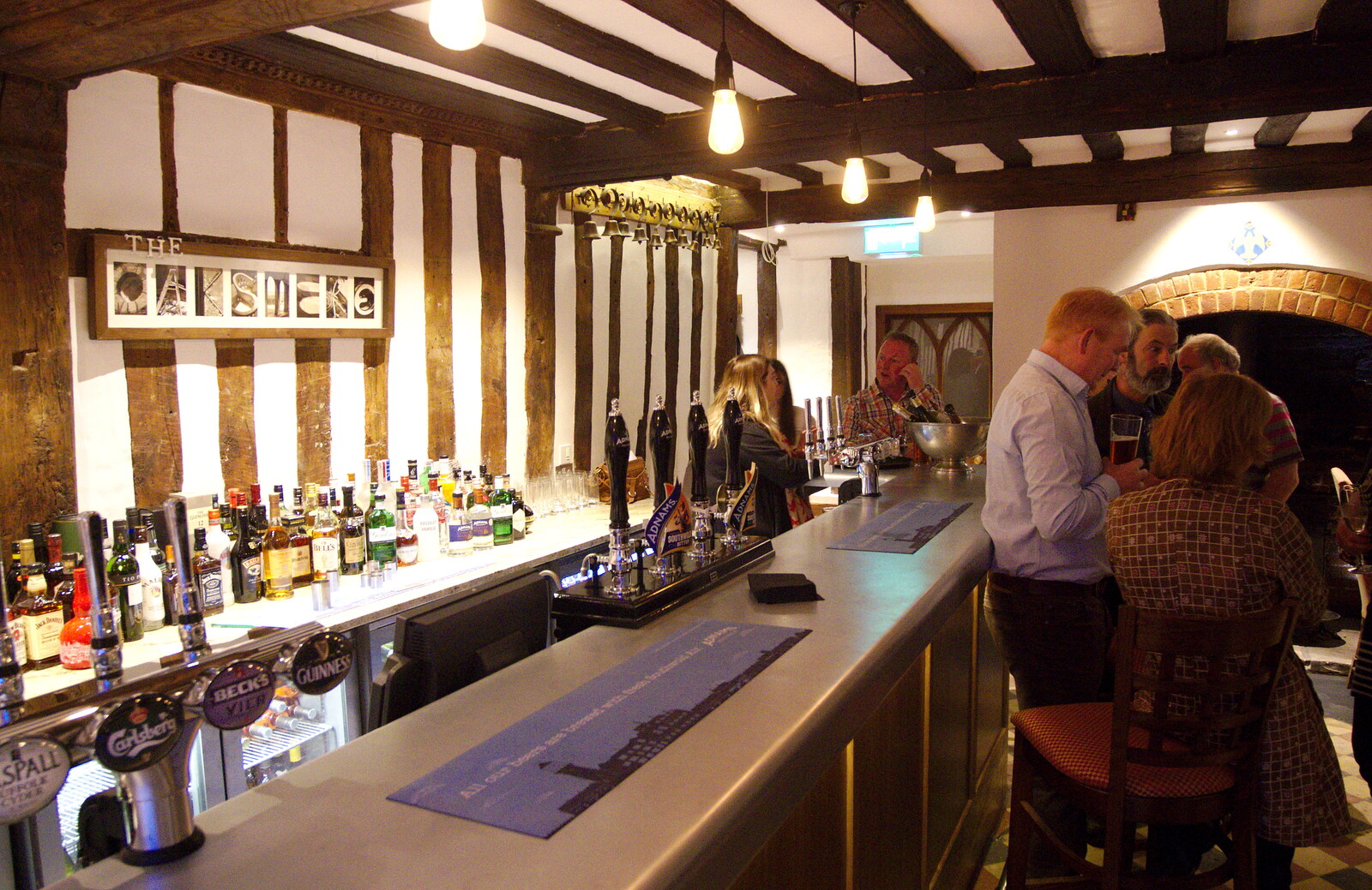 The Oaksmere's new bar from The BSCC at the Burston Crown, and the Oaksmere Re-opens, Brome, Suffolk - 1st May 2014