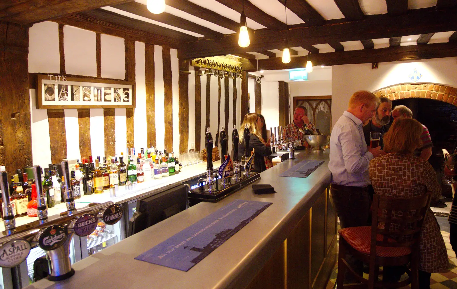 The Oaksmere's new bar, from The BSCC at the Burston Crown, and the Oaksmere Re-opens, Brome, Suffolk - 1st May 2014