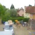 A building site through a rainy Velux window, The BSCC at the Burston Crown, and the Oaksmere Re-opens, Brome, Suffolk - 1st May 2014