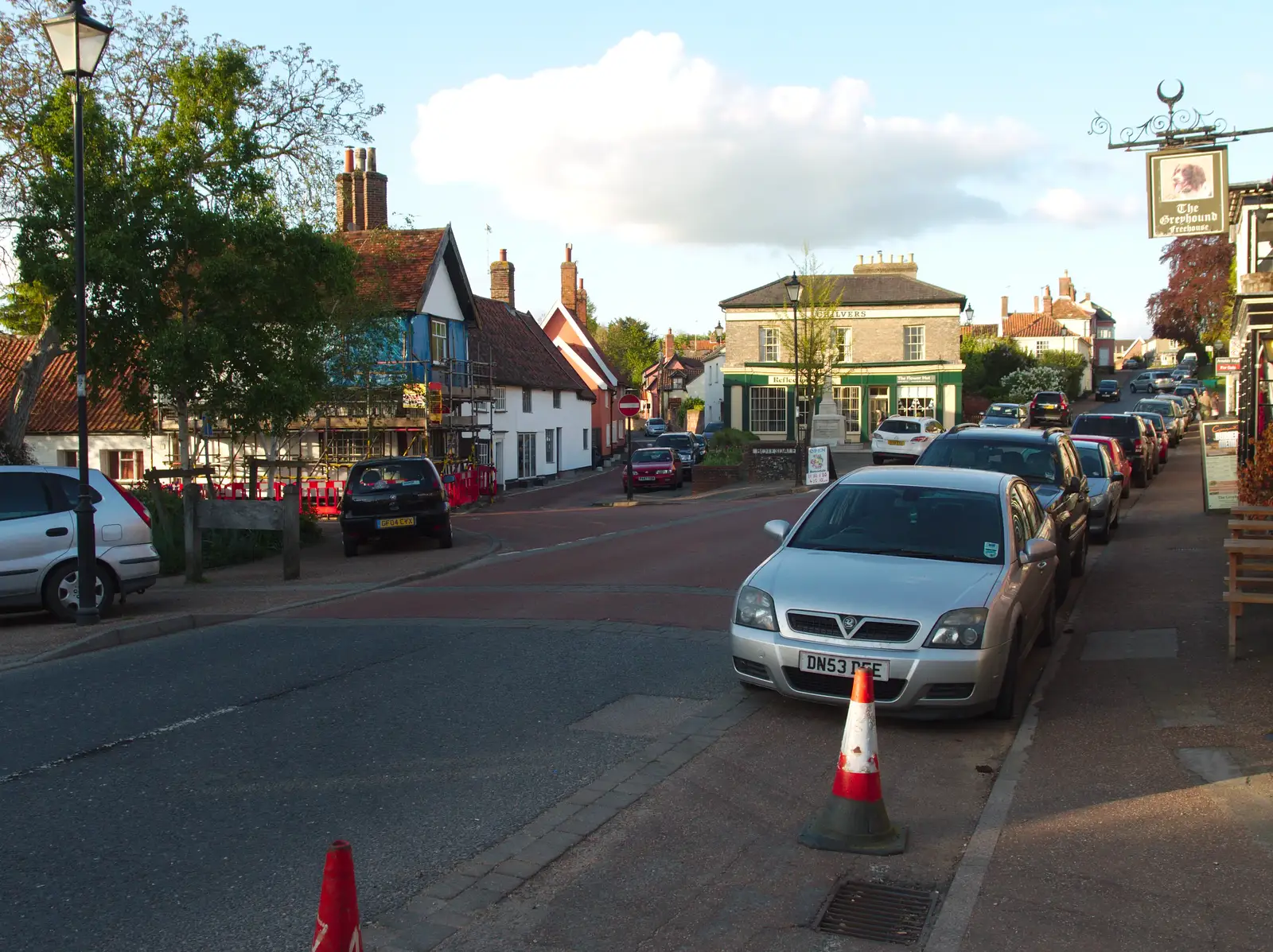 The centre of Botesdale, from BBs' Coldest Gig and a Wavy Barbeque, Botesdale and Stuston, Suffolk, 3rd May 2014