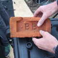 Rob finds a brick with the band's name on it, BBs' Coldest Gig and a Wavy Barbeque, Botesdale and Stuston, Suffolk, 3rd May 2014