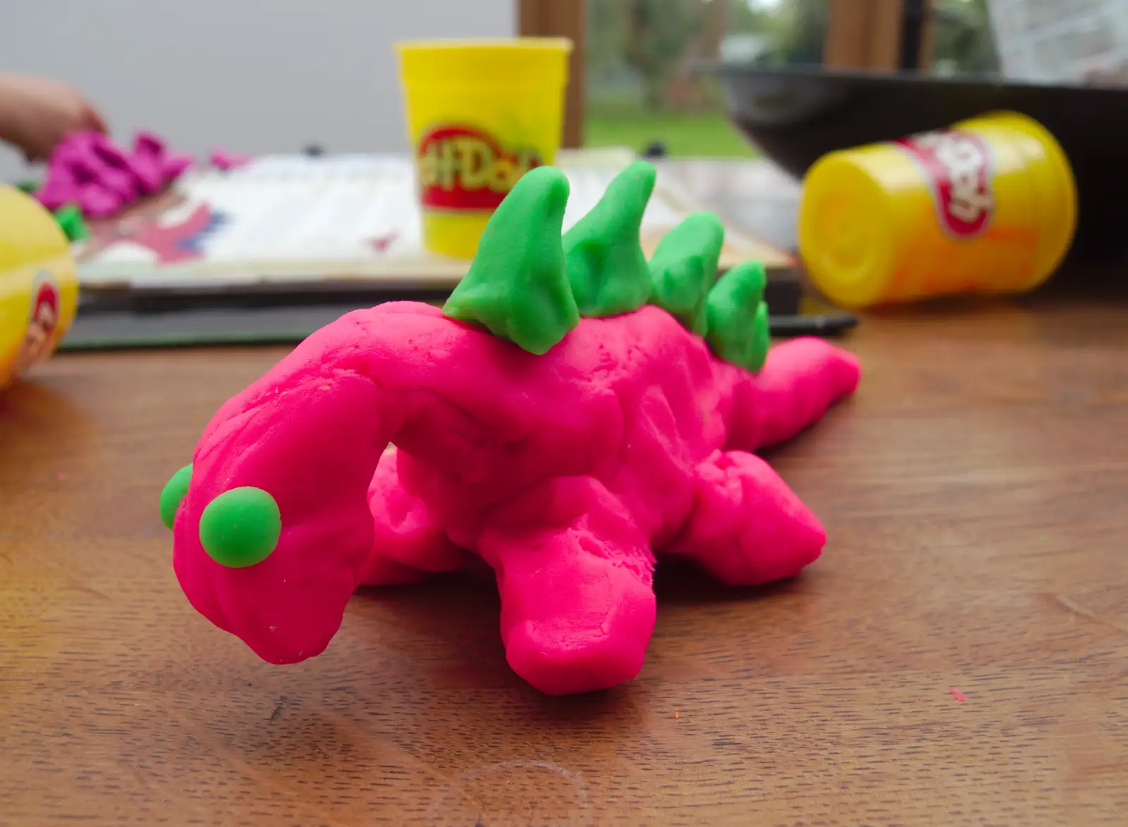 A pink Play-doh dinosaur, from BBs' Coldest Gig and a Wavy Barbeque, Botesdale and Stuston, Suffolk, 3rd May 2014