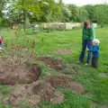 There's some sort of tree digging going on, BBs' Coldest Gig and a Wavy Barbeque, Botesdale and Stuston, Suffolk, 3rd May 2014