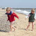 Fred and Oak run around, Life's A Windy Beach, Walberswick, Suffolk - 5th May 2014