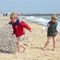 Fred and Oak run around, Life's A Windy Beach, Walberswick, Suffolk - 5th May 2014