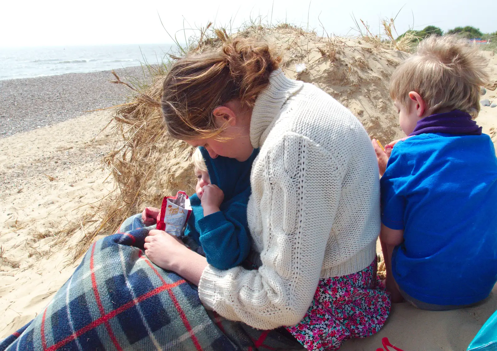 Harry gets a cuddle, from Life's A Windy Beach, Walberswick, Suffolk - 5th May 2014