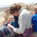 Harry gets a cuddle, Life's A Windy Beach, Walberswick, Suffolk - 5th May 2014