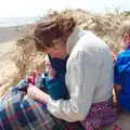 Harry gets a cuddle, Life's A Windy Beach, Walberswick, Suffolk - 5th May 2014