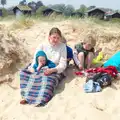 We brave the strong wind, Life's A Windy Beach, Walberswick, Suffolk - 5th May 2014