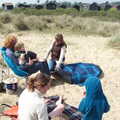 We retreat behind the dunes, where it's less windy, Life's A Windy Beach, Walberswick, Suffolk - 5th May 2014
