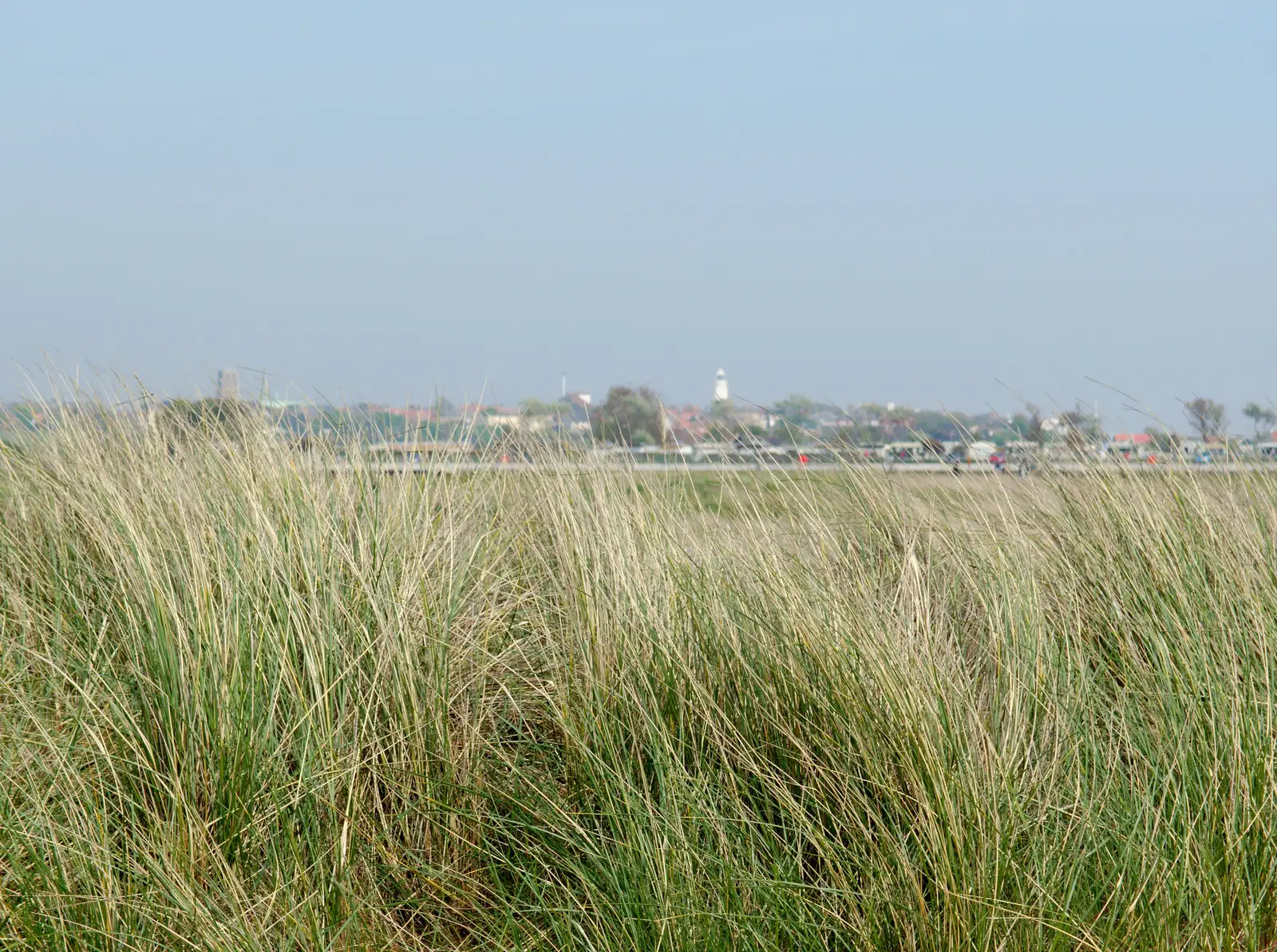 Southwold Lighthouse across the marshes, from Life's A Windy Beach, Walberswick, Suffolk - 5th May 2014