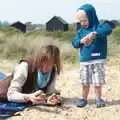 Martina's got some stones, Life's A Windy Beach, Walberswick, Suffolk - 5th May 2014