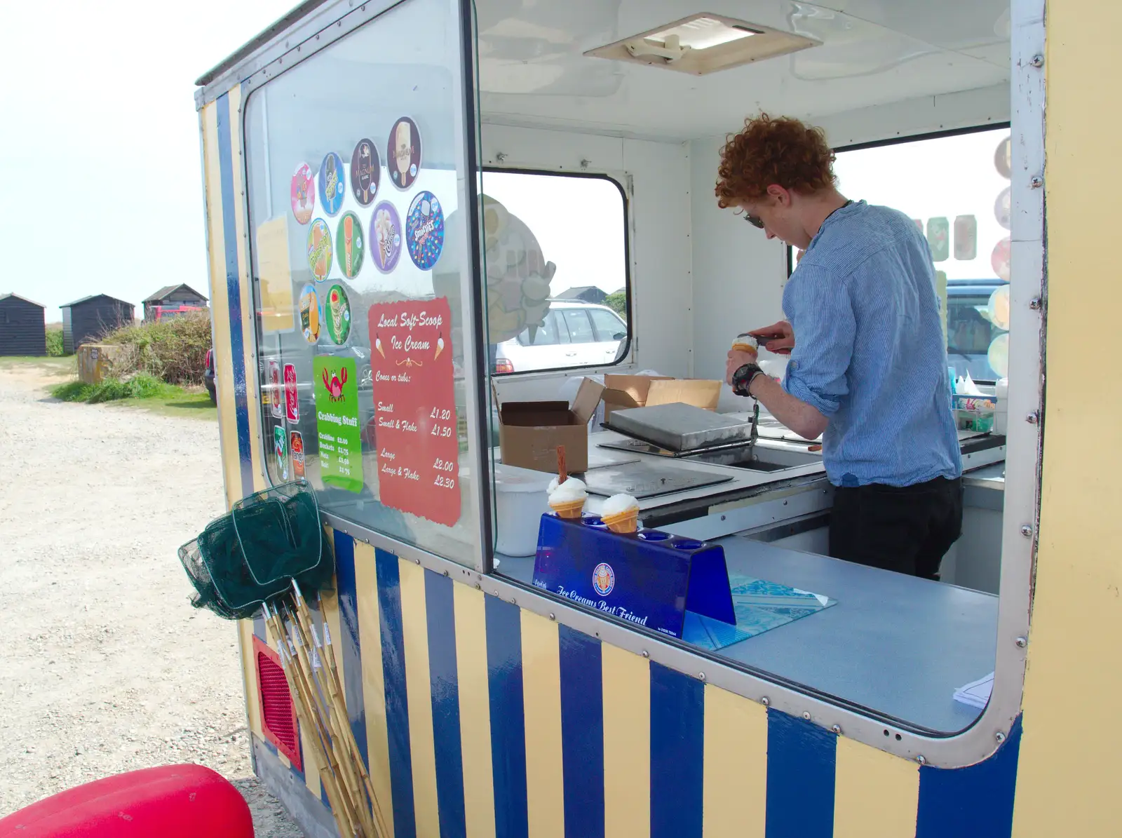 It's ice-cream time, from Life's A Windy Beach, Walberswick, Suffolk - 5th May 2014