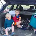 We wait for Isobel in the back of the car, Life's A Windy Beach, Walberswick, Suffolk - 5th May 2014