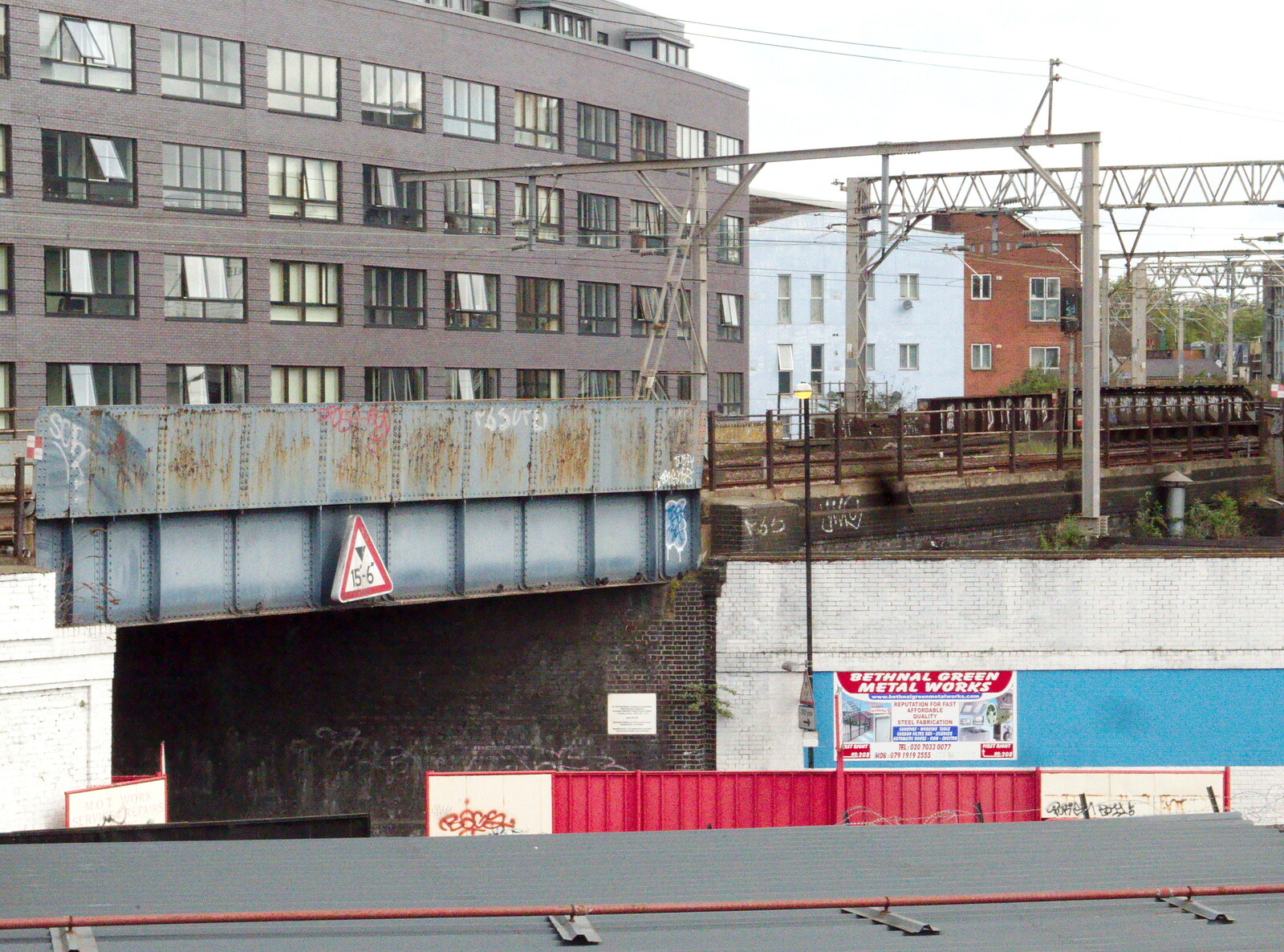 Railway bridge in Bethnal Green from A May Miscellany, London - 8th May 2014
