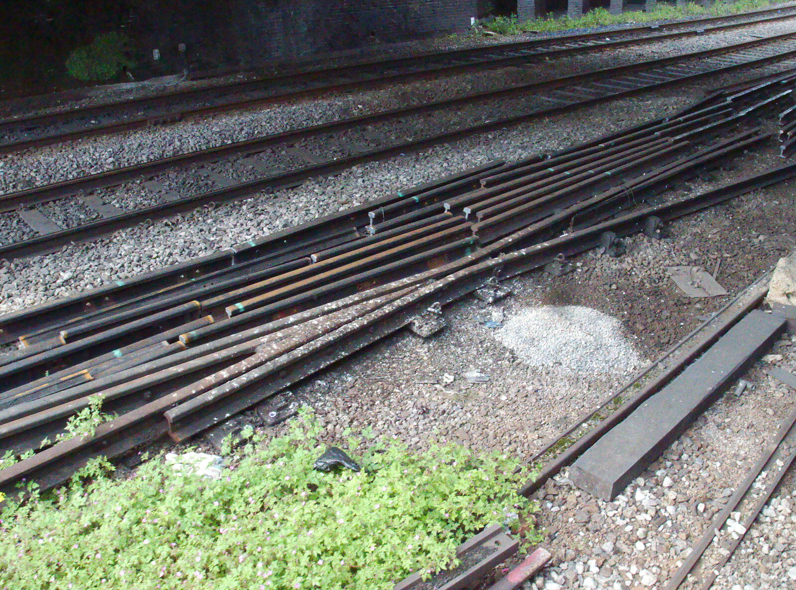A pile of cut-up railway tracks from A May Miscellany, London - 8th May 2014