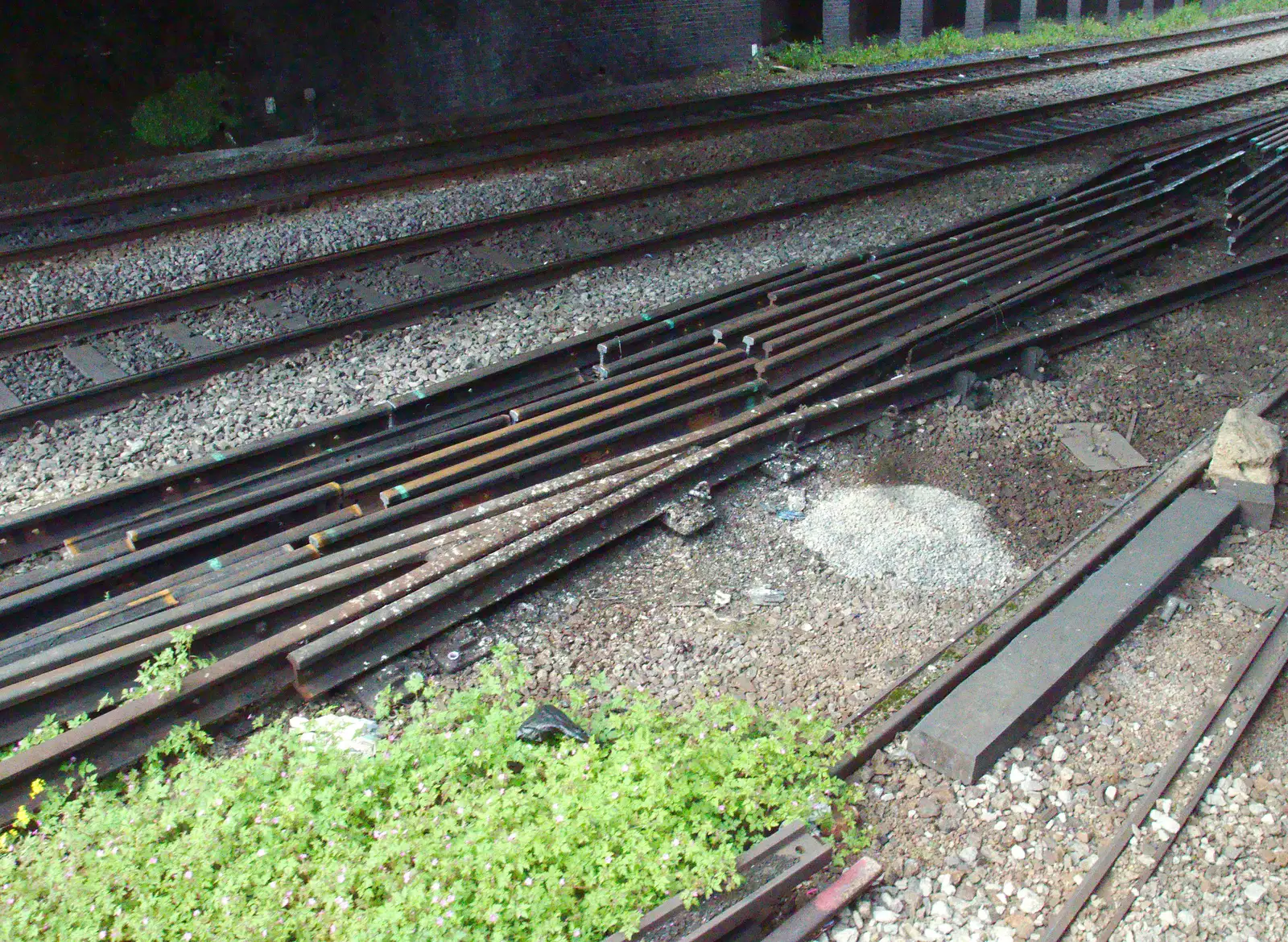 A pile of cut-up railway tracks, from A May Miscellany, London - 8th May 2014