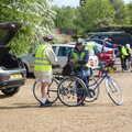 Colin and Jill get their bikes ready, A Return to Bedford: the BSCC Annual Weekend Away, Shefford, Bedfordshire - 10th May 2014