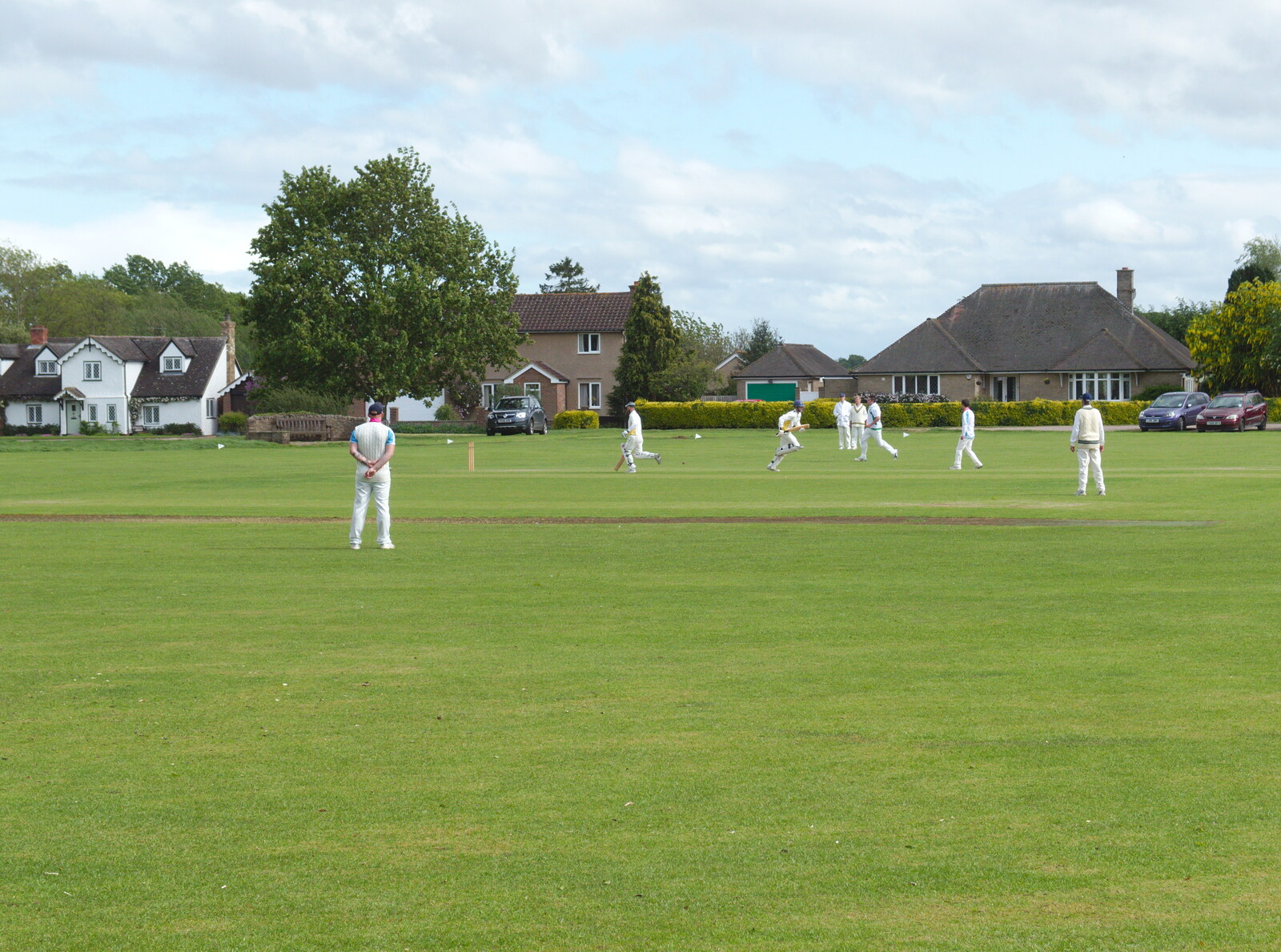 There's a village cricket match in full swing from A Return to Bedford: the BSCC Annual Weekend Away, Shefford, Bedfordshire - 10th May 2014