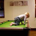 Harry roams around on the pool table, A Return to Bedford: the BSCC Annual Weekend Away, Shefford, Bedfordshire - 10th May 2014